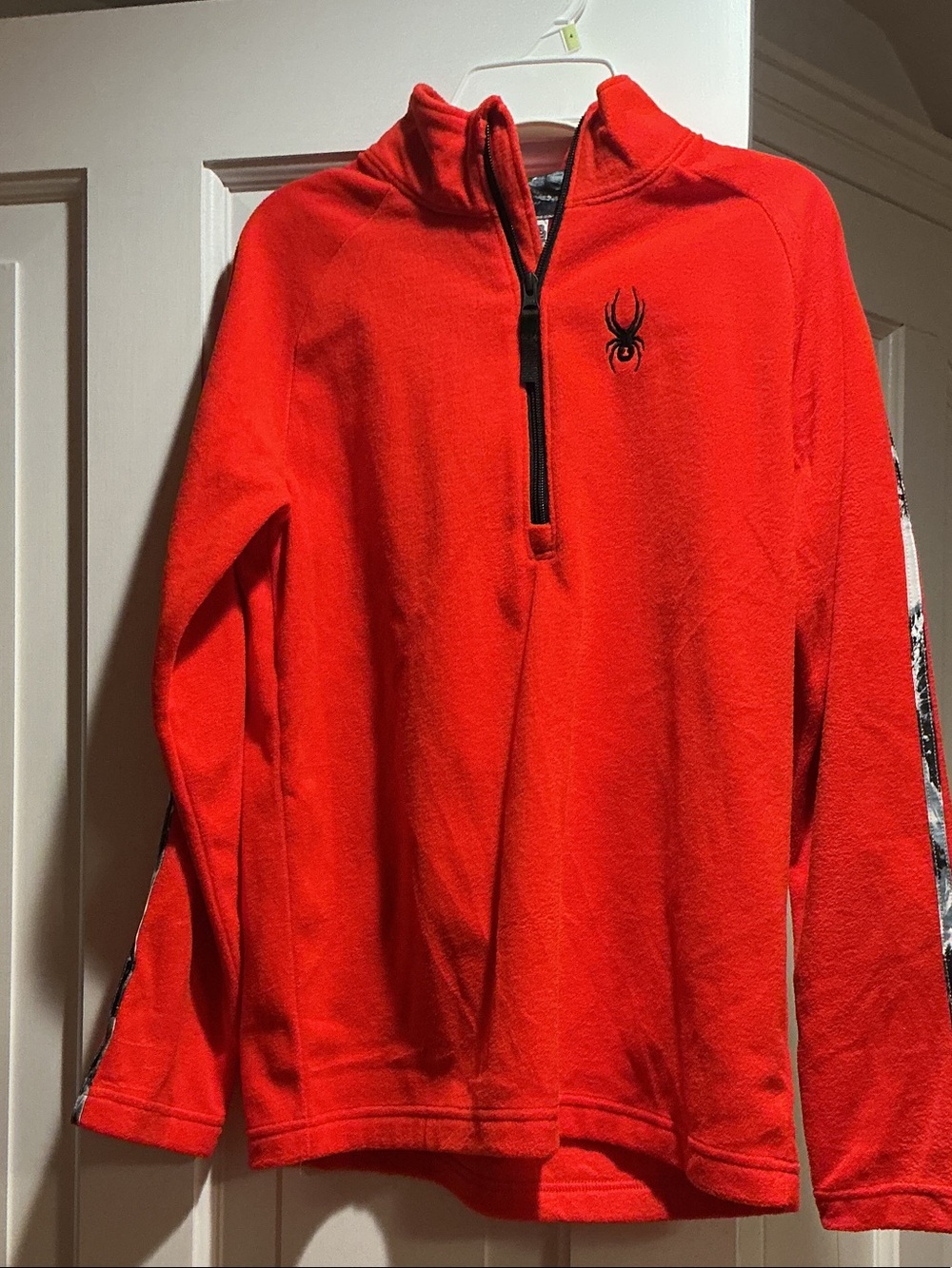 Spyder Red fleece Zip T-Neck